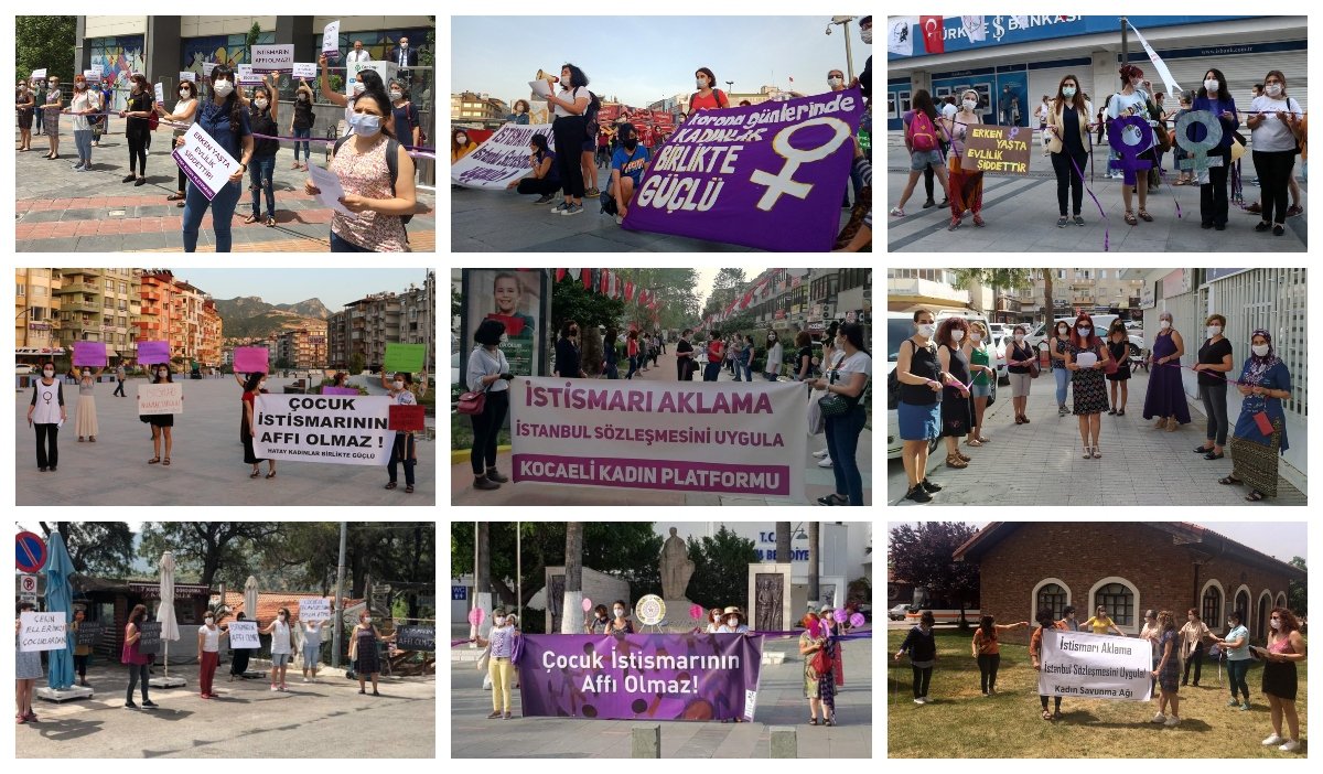 Kadınlar sokakta: İstismarı aklama, İstanbul Sözleşmesi’ni uygula!