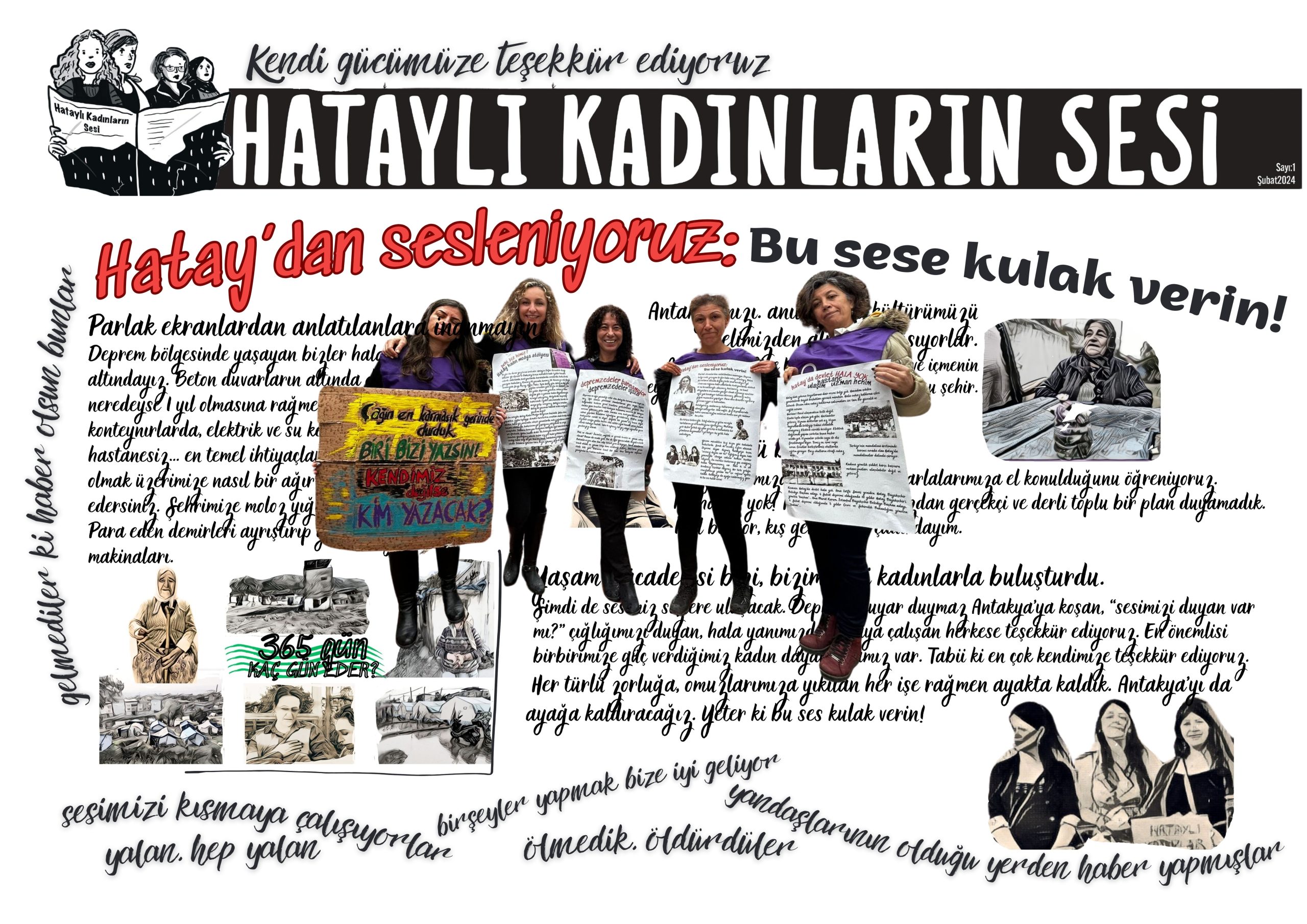 Hataylı Kadınların Sesi, Konuşan Gazete Sokaktaydı: İzmir’den Hatay’a Ses Olduk!